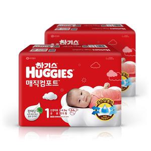 하기스 기저귀 매직컴포트 1단계 신생아 64p x2팩