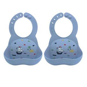 프로미스 유아 아기 이유식 턱받이 파이럿츠 X2개