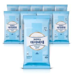 크리넥스 마이비데 클린케어 휴대 물티슈 리필10매10팩