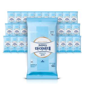 크리넥스 마이비데 클린케어 휴대 물티슈 리필10매30팩