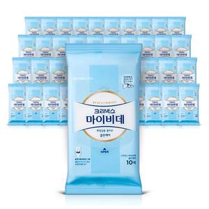크리넥스 마이비데 클린케어 휴대 물티슈 리필10매40팩
