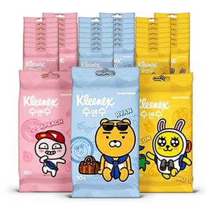 크리넥스 수앤수 카카오 프렌즈 물티슈 리필 10매42팩