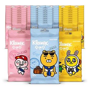 크리넥스 수앤수 카카오 프렌즈 물티슈 리필 10매72팩