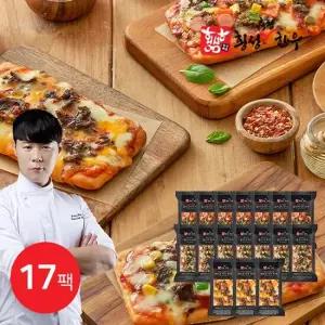 최현석 횡성축협 한우 사각피자 17팩(콤비네이션 7팩, 허니불고기 7팩, 콰트로치즈 3팩)