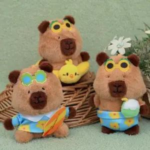 [하프클럽/]썸머 하와이안 카피바라 인형키링 귀여운 봉제 열쇠고