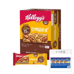 켈로그 단백질바 K 450g(50g, 9입), 1개 + 증정( 콘푸로스트 30g, 4개)