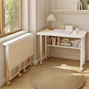 접이식 책상 이동식 원룸 소형 미니 공부 보조 데스크 테이블 선반형 80