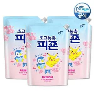 [피죤][봄에디션] 피죤 초고농축 섬유유연제 체리블라썸 1.3Lx3 / 일반드럼겸용