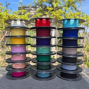 비즈톡 [Y1-24-00]인견매듭실 1mm 전통매듭끈 꼰세사끈 묵주 염주팔찌용 21종 모음 (롤단위)