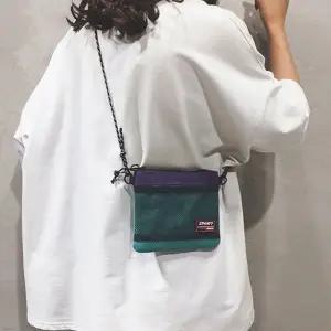 컬러배색 메쉬포켓 미니크로스백 휴대폰가방 데일리