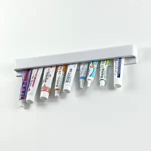벽부착 약정리함 튜브 홀더 롱 클립퍼 접착식 공중부양 치약걸이 연고정리