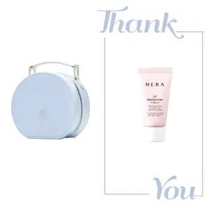 헤라 드림스케이프 원형 파우치 + 헤라 유브이 프로텍터 톤업 선크림 15ml 세트