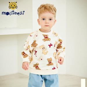 [몰리멜리] 코코프렌즈루즈핏맨투맨티셔츠