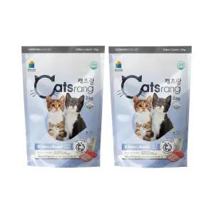 고양이사료 캐츠랑 키튼앤주니어 2kgx2개 어린고양이 전용 캣츠랑 단백질원 90% 이상