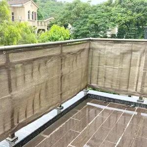 테라스 가림막 옥상 난간 울타리 펜스 래티스 가리개 차양막 HDPE원단