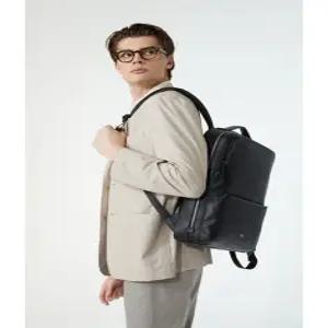 닥스 액세서리 남성 24FW [스테디셀러] 블랙 로고프린트 가죽 백팩 WBBA4F663BK