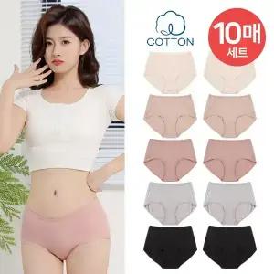 (30%즉시할인) 기획 순면맥시 세트 (10매세트) 여성팬티 면팬티