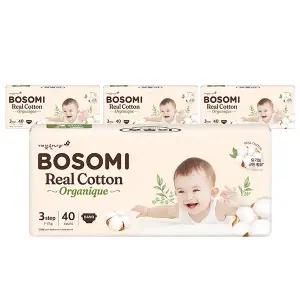 보솜이 기저귀 리얼코튼 오가니크 밴드 중형 40p 4팩