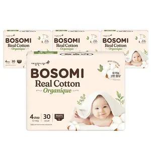 보솜이 기저귀 리얼코튼 오가니크 팬티 대형 30p 4팩