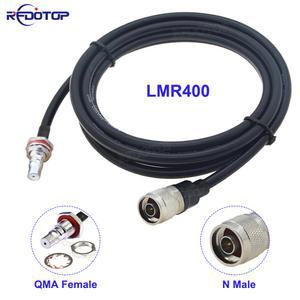 LMR 400 N 수 플러그 QMA 암 잭 벌크 헤드 커넥터, 어댑터, 저손실 LMR400 케이블, RF 동축 점퍼, 50 7 Ohm