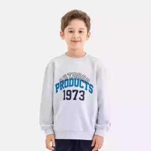 [아웃도어 프로덕츠 키즈]에센셜 그래픽 맨투맨 (멜란지 화이트) OD253IMM02_MWH