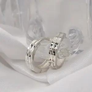 92.5 SILVER 더블컷팅 링 귀걸이 925실버 실버 은귀걸이 링귀걸이 은침귀걸이 데일리귀걸이