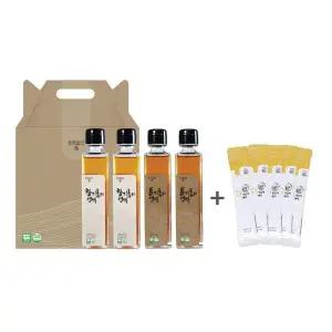 참기름의 정석 국산 참기름들기름 세트 150ml X 4병+스틱 들기름 5매