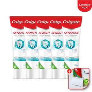 [콜게이트] 시린이 잇몸 충치 고불소 치약 센서티브 오리지널 110gx5개+치약짜개
