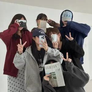 [공구우먼] [제작] 진짜 여리여리 리얼 루즈핏 후드 집업 84016 빅사이즈 여성의류