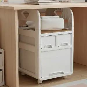 [히키스]히키스 공부방 사무실 무빙 가방 트롤리 서랍 잠금 이동식 2단 수납장 HTB2