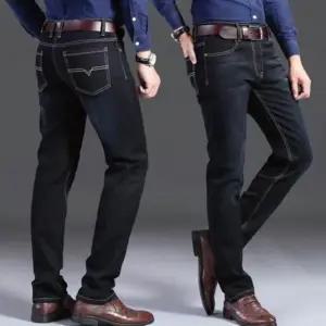 봄 남자 가을 데님팬츠 일자 블랙진 청바지 스판 슬랙스