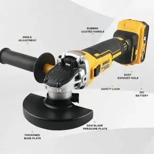 DEWALT 20V MAXx 앵글 그라인더 패들 스위치 DCG416B 125mm 무선 브러시리스 9000RPM 리튬 배터리 내장 구