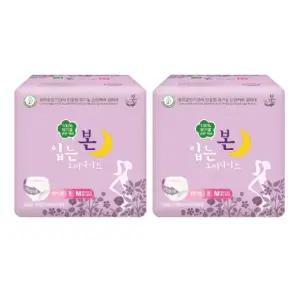 유기농본 100% 유기농 순면패드 착한 생리대 입는 오버나이트 중형 8매 x 2팩