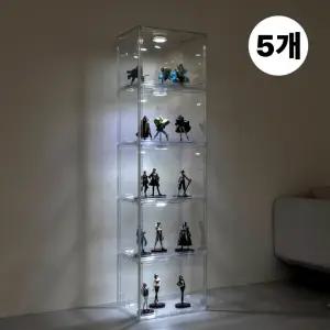 McEDA 맥에다 아크릴 케이스 피규어 컬렉전용 장식장 특대형 (45x33x33) 5개 조명세트