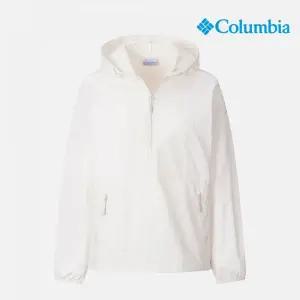 컬럼비아 여성 바람막이 하모르 뉴즈 패스 후디 자켓 화이트 윈드브레이커 아노락