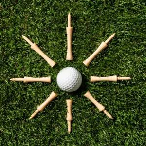 [골프 델루나] 휠 높이 조절 컨트롤 원목 나무 골프티 꽂이 (50개입)