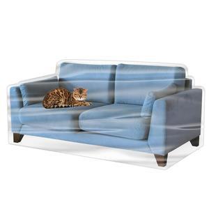 Imperius 투명한 두꺼운 헤비 듀티 방수 러브시트 소파 커버, 러브시트 소파용 방수 플라스틱 실드 커버, 개와 고양이의 긁힘을 방지하는 비닐 소파 커버