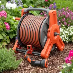 플로하우스 물 호스 릴 프리미엄 자동정리 릴호스 세차 베란다 정원 워터릴 호스 50M