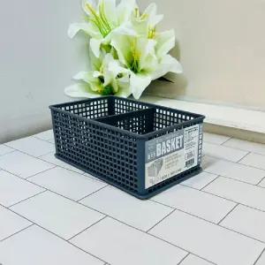 (소형 색상랜덤) 파스텔 칸칸 바스켓/욕실/바구니/수납/정리/플라스틱/소쿠리/소품/서랍/프라스틱/틈새