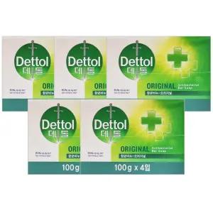 데톨 항균 비누 오리지널 100g 4입 X5개