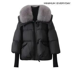 [롯데백화점]미니멈 [미니멈 에브리데이]더플 퍼카라 집업 패딩 점퍼 (EA4JJ023D)