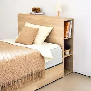 [지누스]루미 수납형 침대프레임 커스텀 헤드보드+선반형(슈퍼싱글/네추...