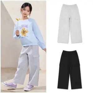 [대구백화점] [탑텐키즈] 더블니트 카고 포켓와이드 스웨드팬츠(MKG1PT2201)