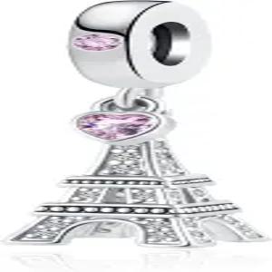 판도라 팔찌를 위한 DWJ수 에펠탑 에나멜 하트 참 러브 여행 프랑스 파리