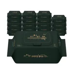 시치미쓱 그린 아기물티슈 고평량 프리미엄 두툼한 엠보싱 물티슈 ewg올그린등급 캡형