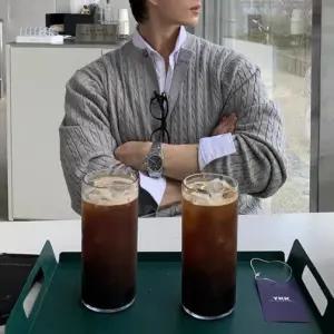 남성 꽈배기 니트 가디건 루즈핏 봄 가을 세련된 베이직 라운드넥 가디건 데일리 코디T122363