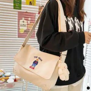 곰돌이 캔버스 크로스 숄더 가방 LM-0230