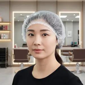 일회용 헤어캡 100매 위생 방수 미용실 샤워 염색용