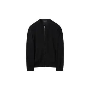 [커스텀멜로우](강남점) 블랙 라운드 넥 집업 가디건 CWWAS25111BKX