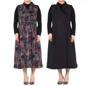 HF114 체형커버 숄카라 누비 철릭 원피스 여자 가을 겨울 생활한복 개량 계량한복 절복 법복 빅사이즈